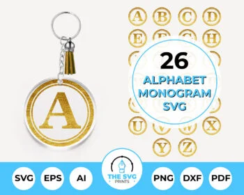 Alphabet Monogram SVG - The SVG Prints