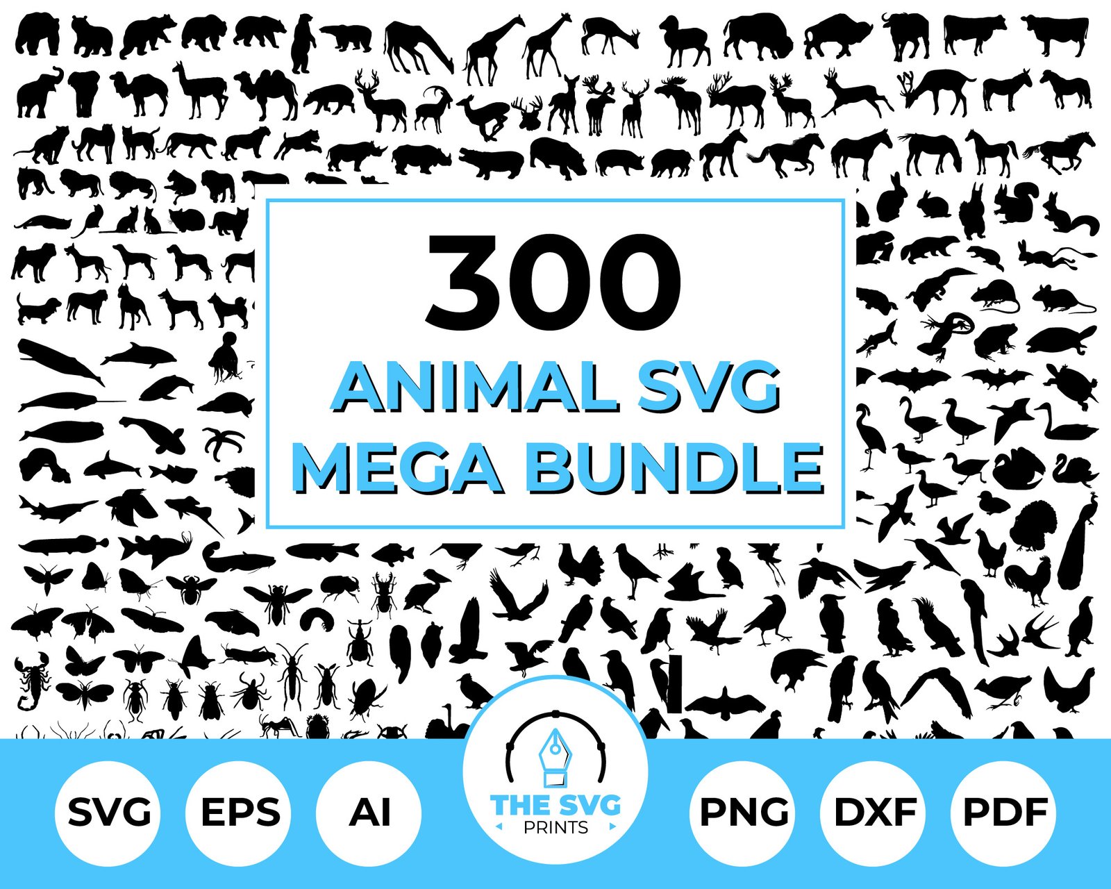 Animal SVG Mega Bundle-TheSVGPrints Animal SVG Mega Bundle-TheSVGPrints