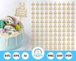 Candle Cake Topper-The SVG Prints
