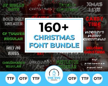 Christmas Font Mega Bundle - The SVG Bundle