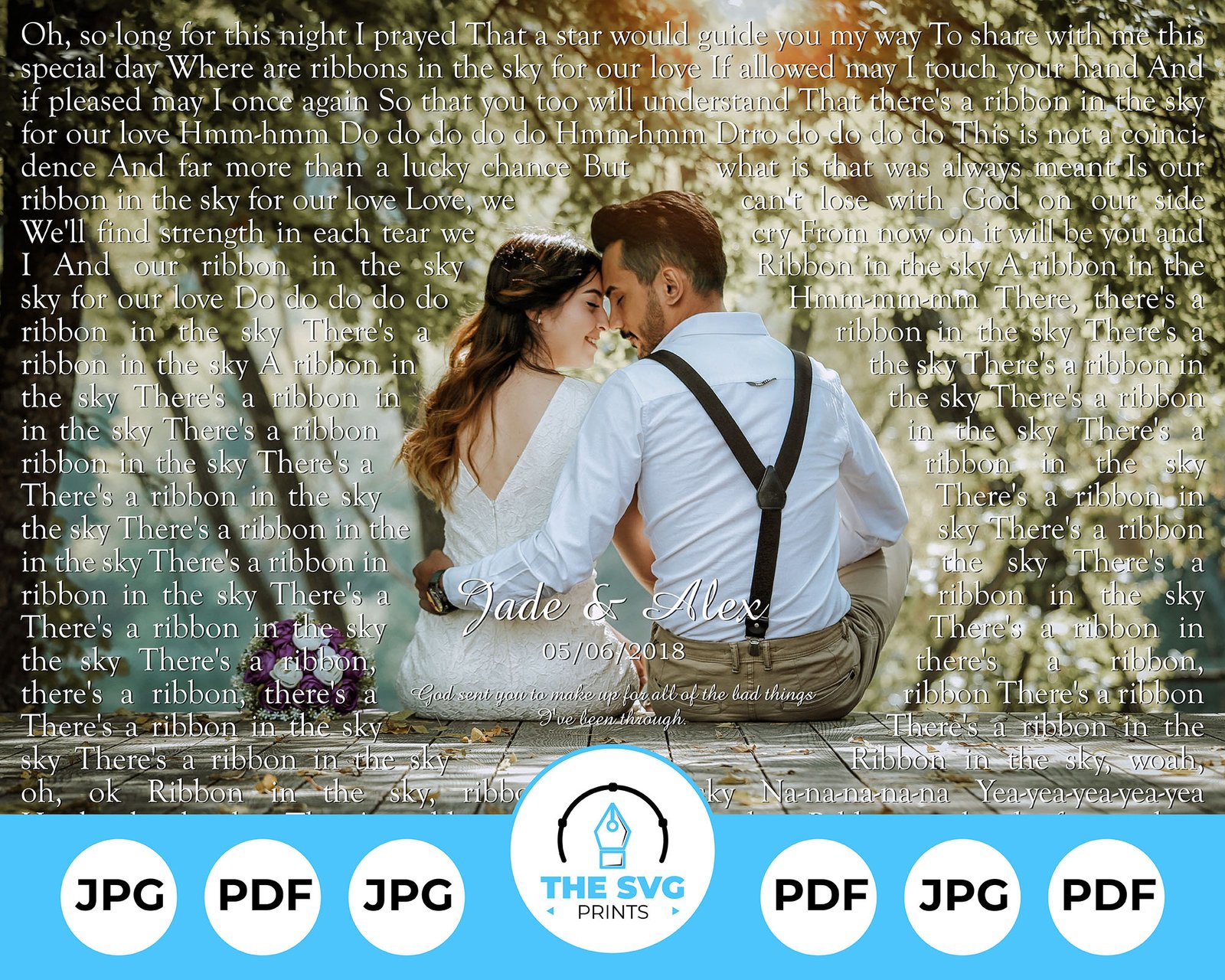 Custom Lyrics Photo - The SVG Prints Custom Lyrics Photo - The SVG Prints