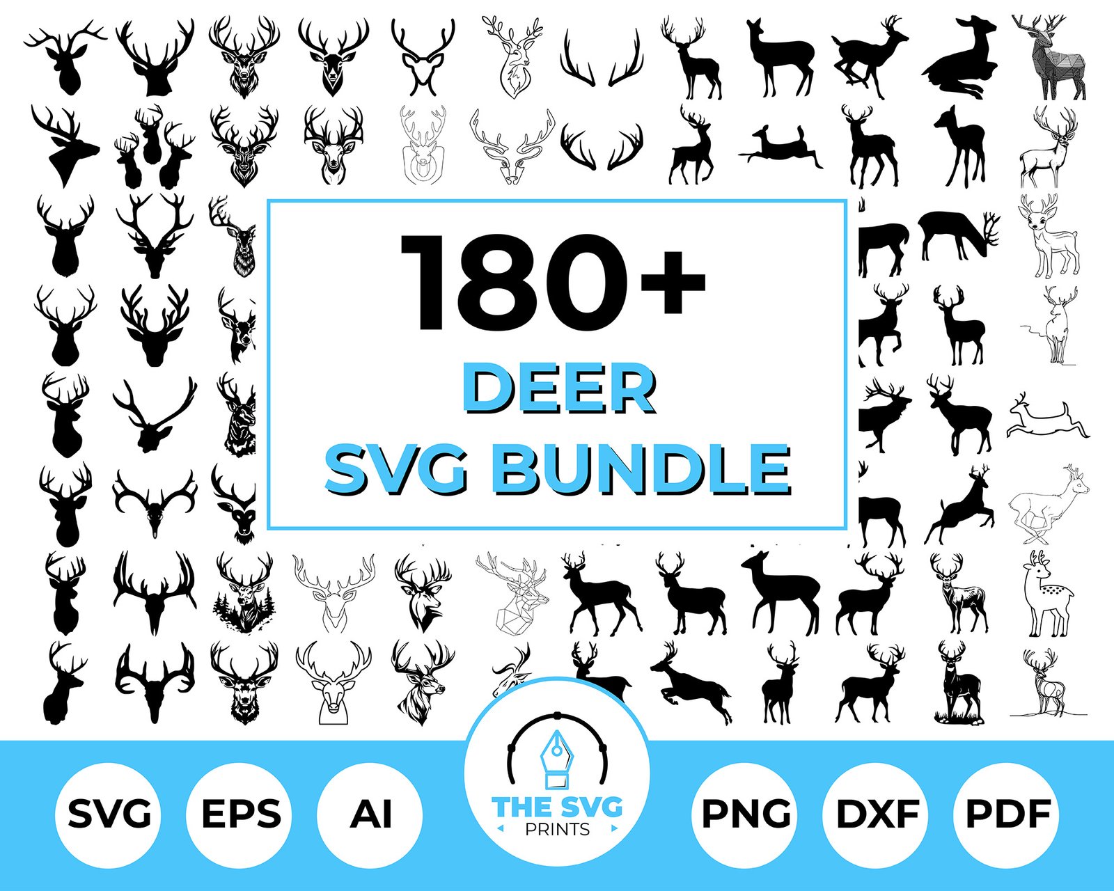 Deer SVG Bundle - The SVG Prints Deer SVG Bundle - The SVG Prints