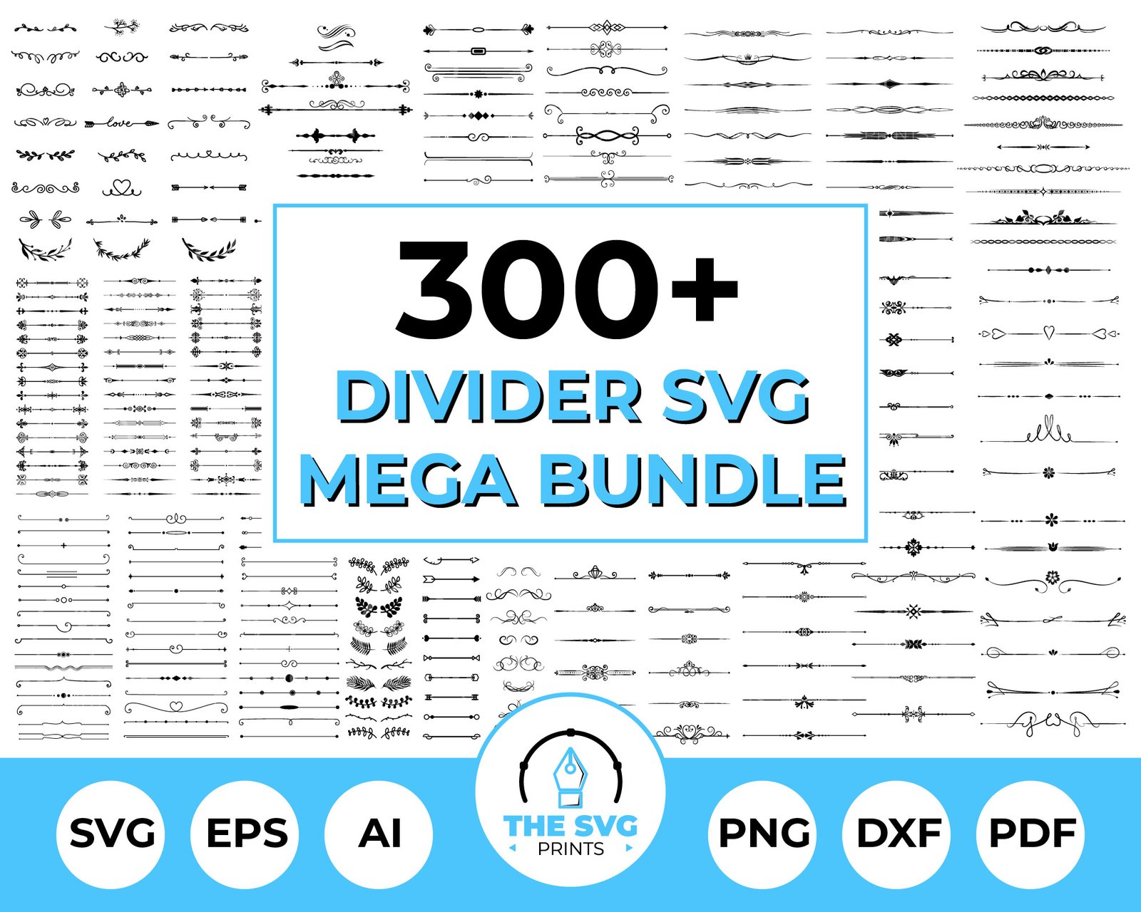 Divider SVG Mega Bundle-TheSVGPrints-01 Divider SVG Mega Bundle-TheSVGPrints-01