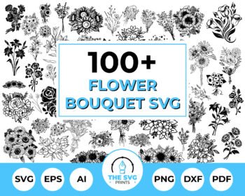 Flower Bouquet SVG Mega Bundle - The SVG Prints