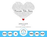Heart Shaped Personalized Lyrics (Title In Middle)-The SVG Prints