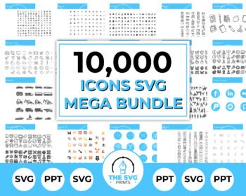 Icons SVG Mega Bundle By The SVG Prints