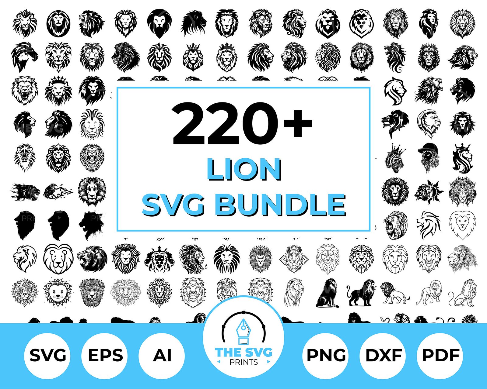 Lion SVG Mega Bundle - The SVG Prints Lion SVG Mega Bundle - The SVG Prints
