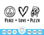 Peace Love Pizza SVG - The SVG Prints
