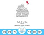Personalized Couple Portrait Lyrics - The SVG Prints