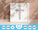 Personalized Cross Shaped Lyrics SVG - The SVG Prints