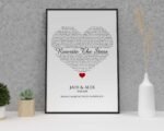 Heart Shaped Personalized Lyrics (Title In Middle)-The SVG Prints