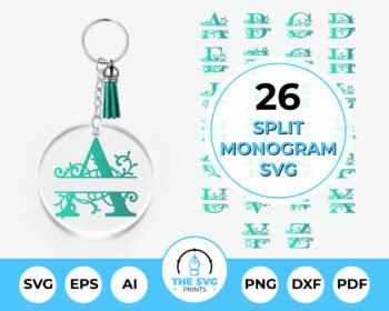 Split Monogram SVG Bundle - The SVG Prints
