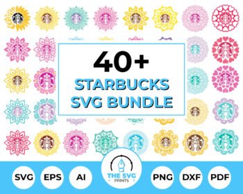 Starbucks Flower SVG Bundle - The SVG Prints