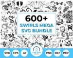 Swirls Mega SVG Bundle - The SVG Prints