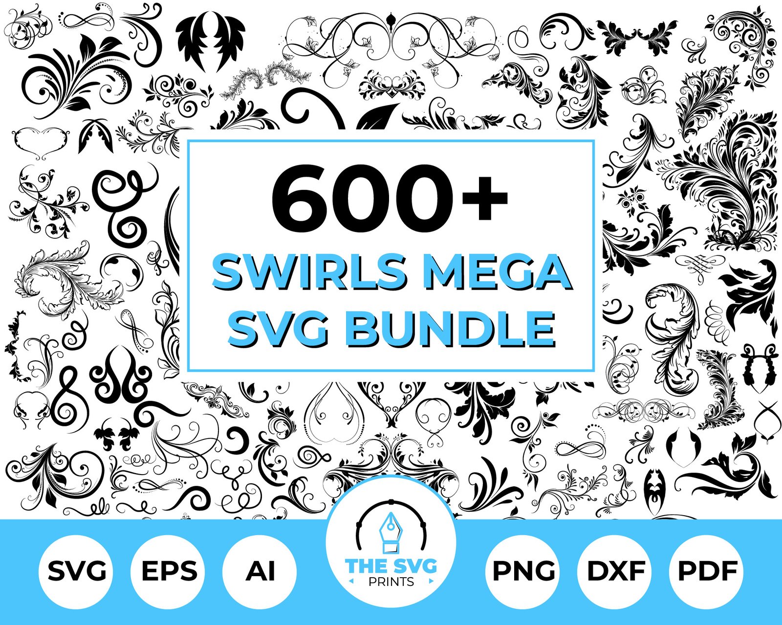 Swirls Mega SVG Bundle - The SVG Prints Swirls Mega SVG Bundle - The SVG Prints