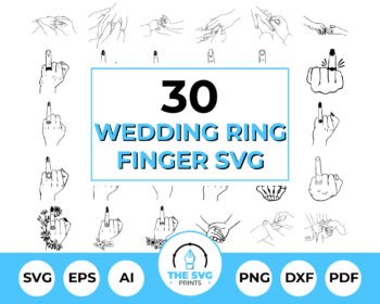 Wedding Ring Finger SVG Bundle-The SVG Prints