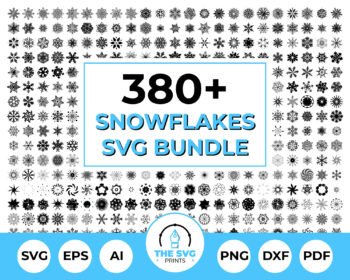 Decorative Snowflakes SVG Bundle - The SVG Prints