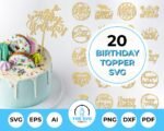 Happy Birthday SVG Cake Topper - The SVG Prints
