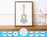 Personalized Acoustic Guitar Lyrics Gift - The SVG Prints