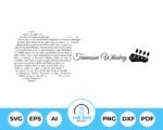 Personalized Bass Guitar Shaped Lyrics With Title SVG – The SVG Prints