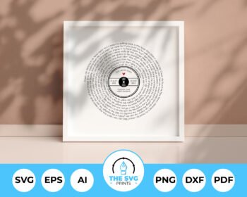Personalized Record Print Lyrics 2 - The SVG Prints