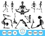 Skeleton Yoga SVG BundleTheSVGPrints