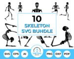 Skeleton Yoga SVG BundleTheSVGPrints