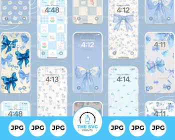 Baby Blue Aesthetic iPhone Wallpapers - The SVG Prints