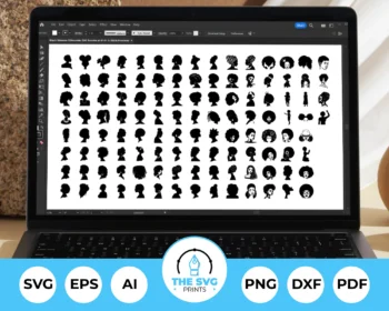 Black Women Silhouette SVG Bundle - The SVG Prints