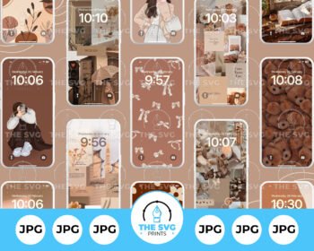 Neutral Phone Background Set - The SVG Prints