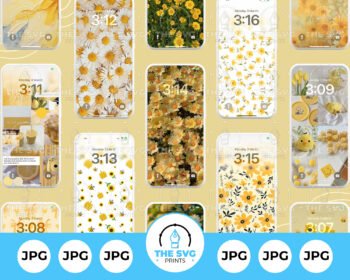 Yellow Wallpapers for iPhone Android - The SVG Prints
